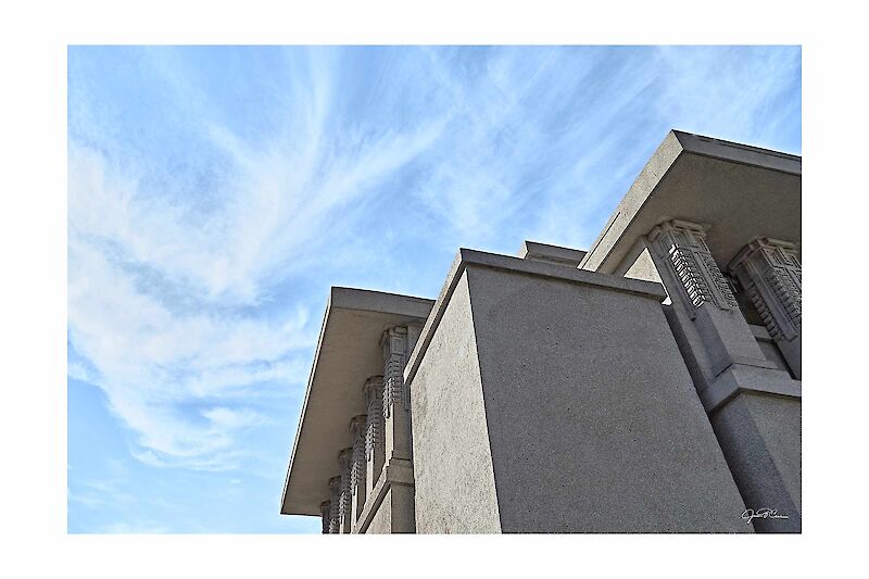 Frank Lloyd Wright's Unity Temple in Oak Park, Illinois.